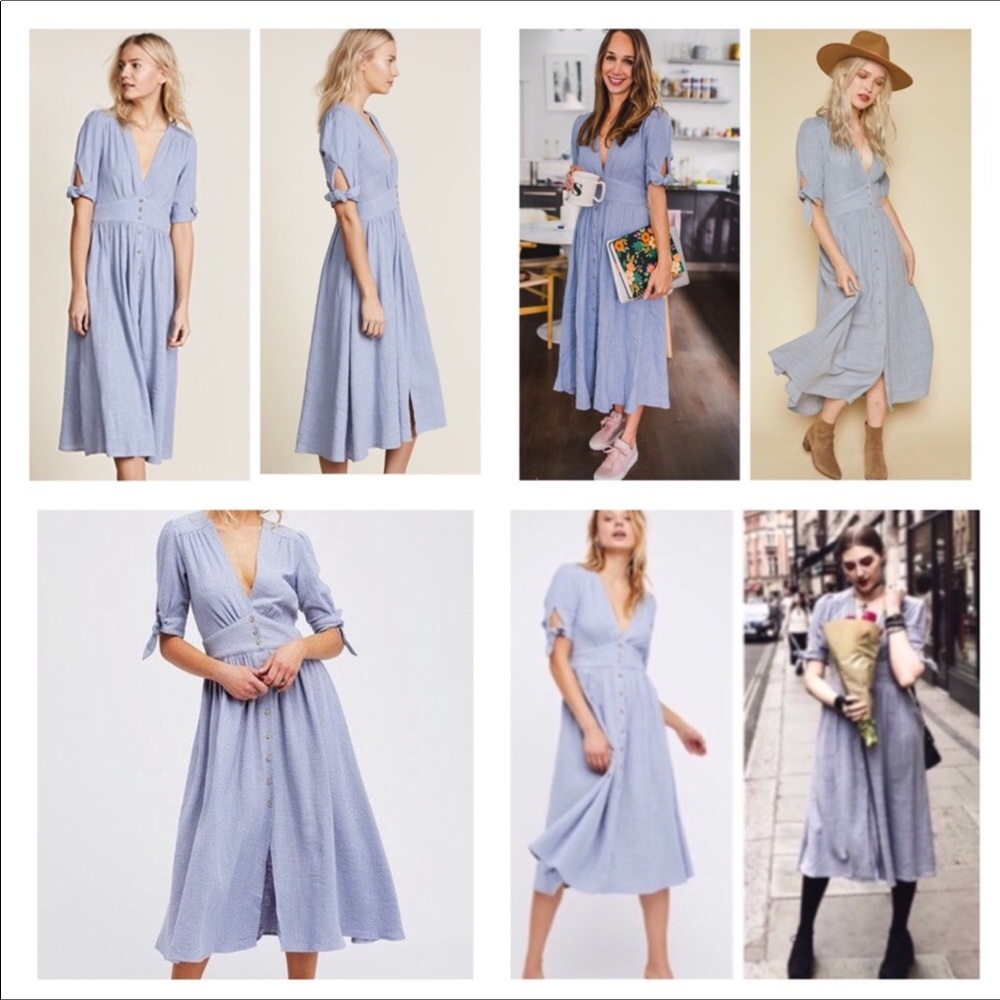 Free People Love Of My Life Midi Dress. NWT. - Picture 2 of 8
